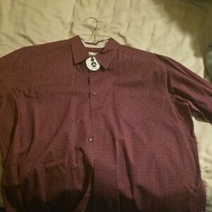 Elegant Maroon Button-Down Shirt for Men